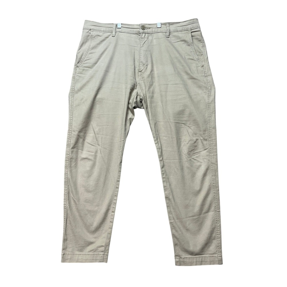 Levi's XX Chino Pants Mens 36x29 Tan Standard Taper Flat Front Stretch Twill EUC